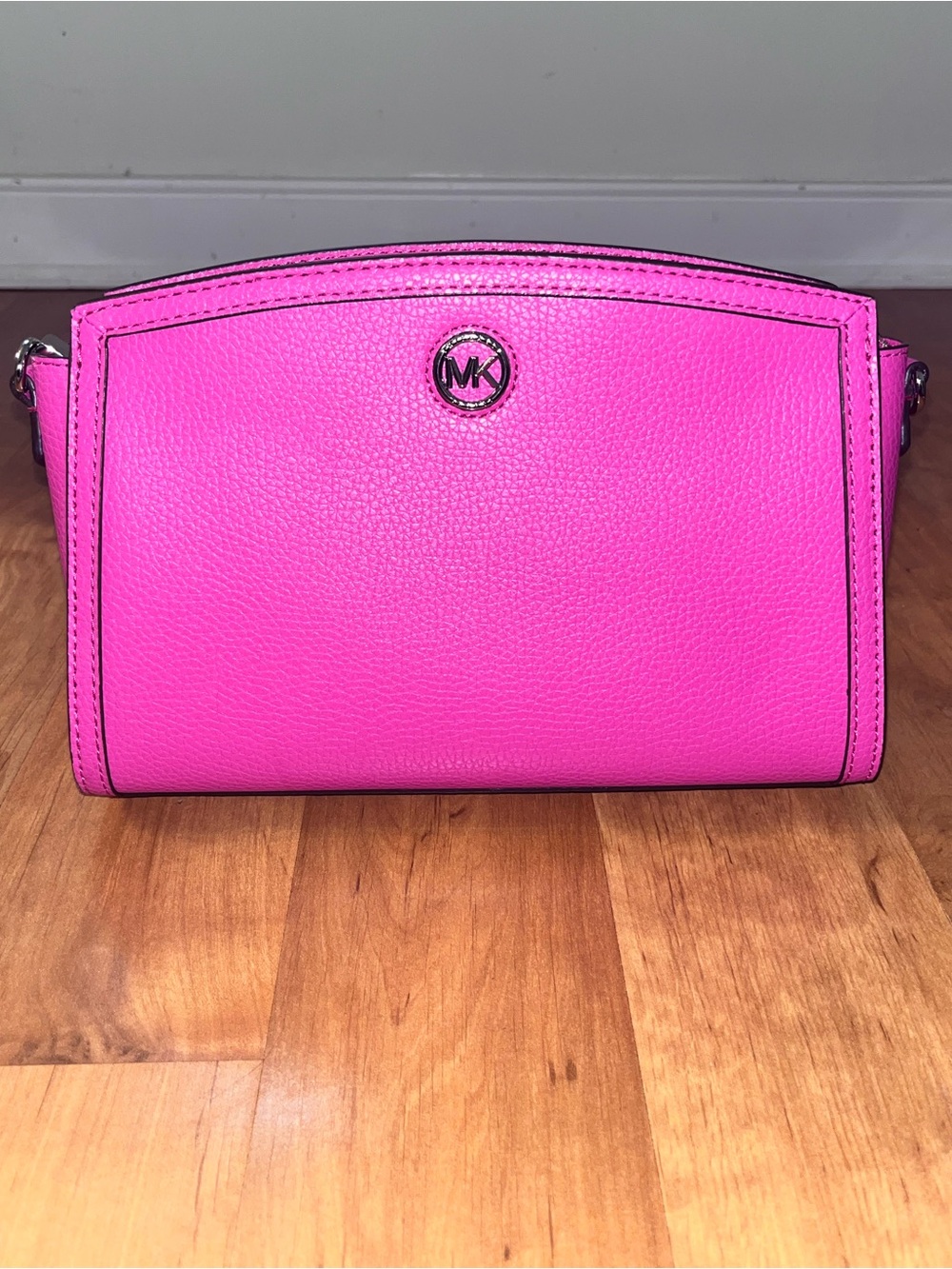 Michael Kors Hot Pink Pebbled Leather Crossbody